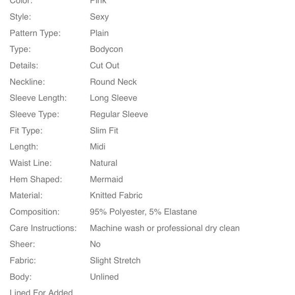 PINK MERMAID STYLE BODY CON DRESS - Picture 6 of 8